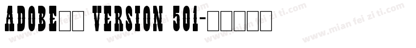 adobe黑体 Version 501字体转换